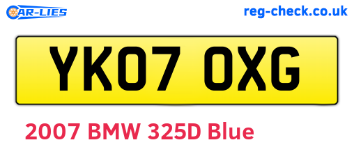 YK07OXG are the vehicle registration plates.