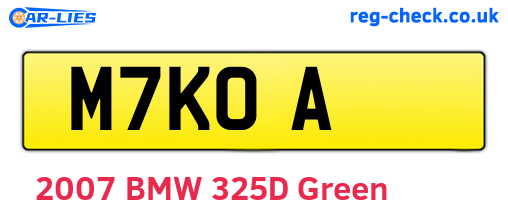 M7KOA are the vehicle registration plates.