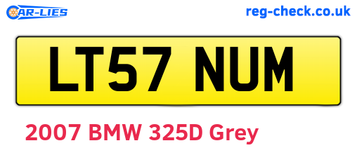 LT57NUM are the vehicle registration plates.