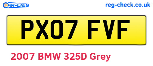 PX07FVF are the vehicle registration plates.