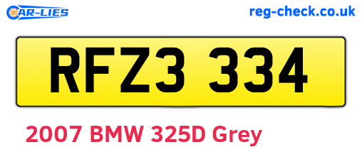 RFZ3334 are the vehicle registration plates.