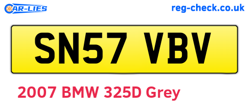 SN57VBV are the vehicle registration plates.
