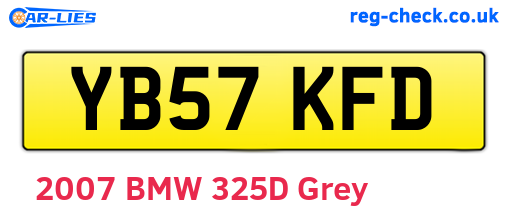YB57KFD are the vehicle registration plates.