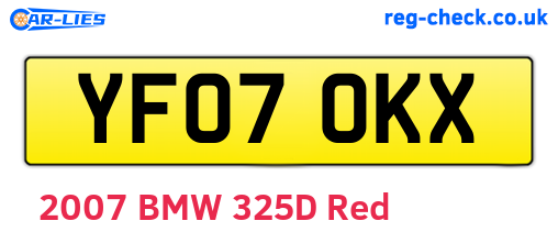 YF07OKX are the vehicle registration plates.
