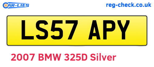 LS57APY are the vehicle registration plates.