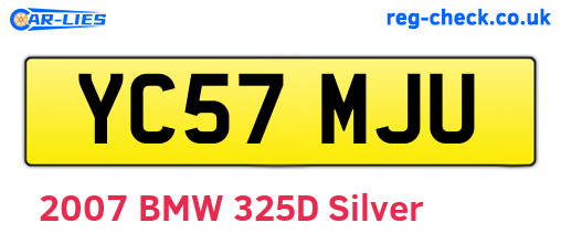YC57MJU are the vehicle registration plates.
