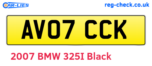 AV07CCK are the vehicle registration plates.