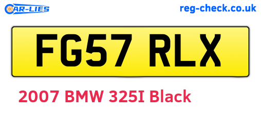 FG57RLX are the vehicle registration plates.
