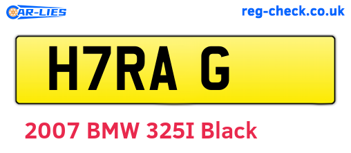 H7RAG are the vehicle registration plates.