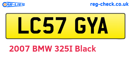 LC57GYA are the vehicle registration plates.