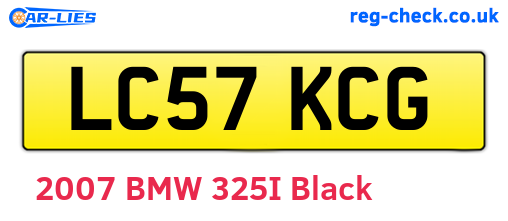 LC57KCG are the vehicle registration plates.