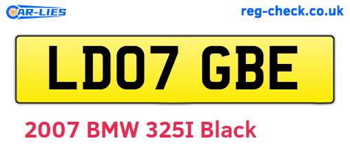LD07GBE are the vehicle registration plates.