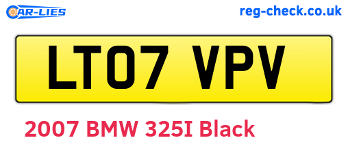 LT07VPV are the vehicle registration plates.