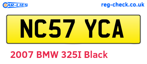 NC57YCA are the vehicle registration plates.