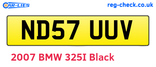ND57UUV are the vehicle registration plates.