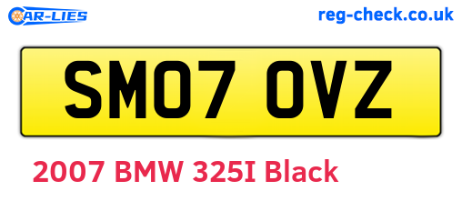 SM07OVZ are the vehicle registration plates.