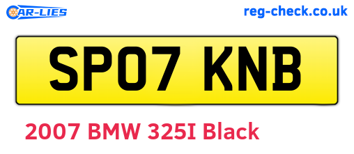 SP07KNB are the vehicle registration plates.