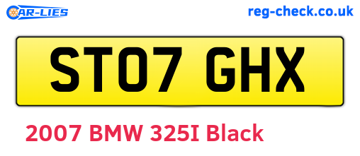 ST07GHX are the vehicle registration plates.