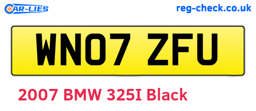 WN07ZFU are the vehicle registration plates.