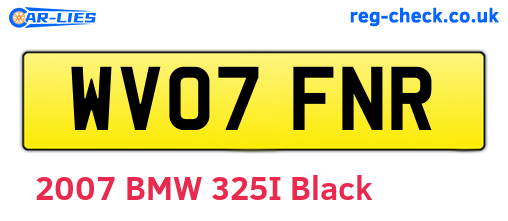 WV07FNR are the vehicle registration plates.