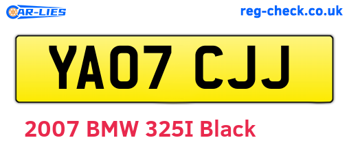 YA07CJJ are the vehicle registration plates.