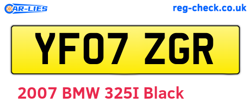YF07ZGR are the vehicle registration plates.
