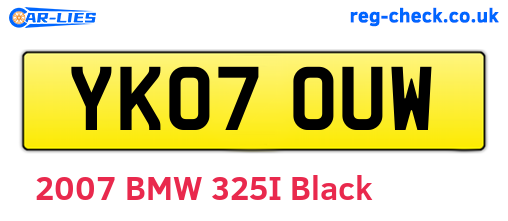 YK07OUW are the vehicle registration plates.