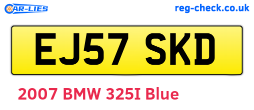 EJ57SKD are the vehicle registration plates.