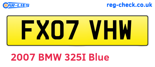 FX07VHW are the vehicle registration plates.