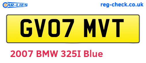 GV07MVT are the vehicle registration plates.