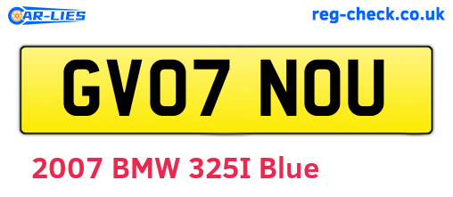 GV07NOU are the vehicle registration plates.