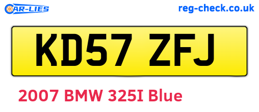 KD57ZFJ are the vehicle registration plates.