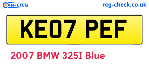 KE07PEF are the vehicle registration plates.