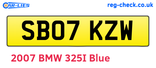 SB07KZW are the vehicle registration plates.