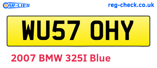 WU57OHY are the vehicle registration plates.