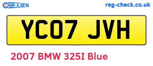 YC07JVH are the vehicle registration plates.