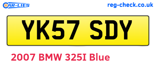YK57SDY are the vehicle registration plates.