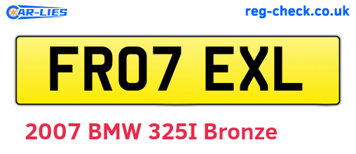 FR07EXL are the vehicle registration plates.