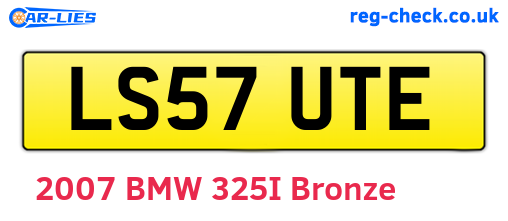 LS57UTE are the vehicle registration plates.