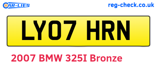 LY07HRN are the vehicle registration plates.