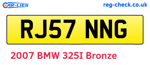 RJ57NNG are the vehicle registration plates.