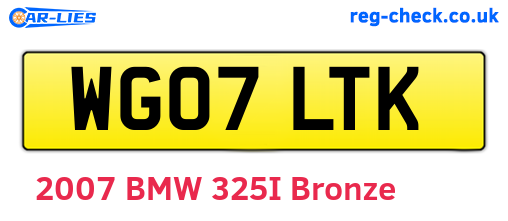 WG07LTK are the vehicle registration plates.