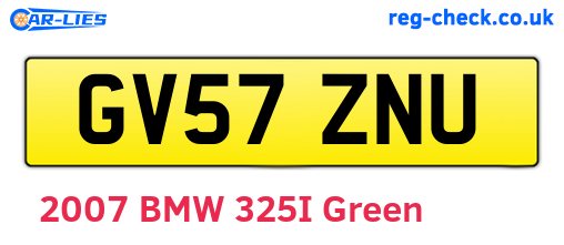 GV57ZNU are the vehicle registration plates.