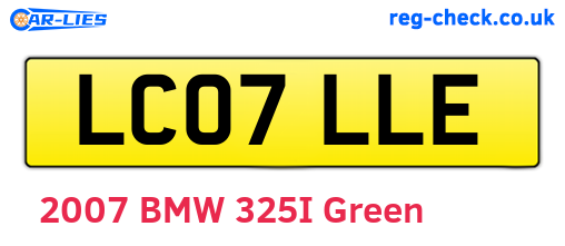 LC07LLE are the vehicle registration plates.