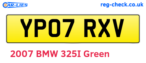 YP07RXV are the vehicle registration plates.