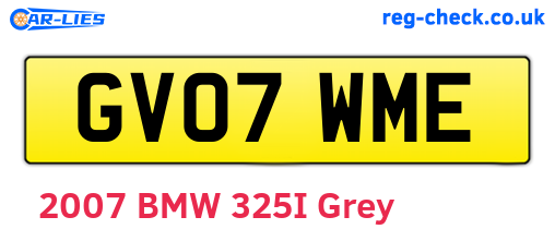 GV07WME are the vehicle registration plates.