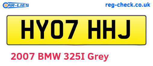 HY07HHJ are the vehicle registration plates.