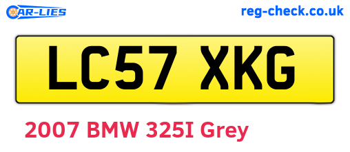 LC57XKG are the vehicle registration plates.
