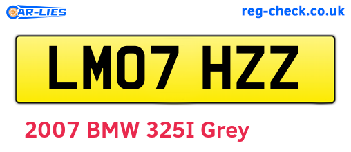LM07HZZ are the vehicle registration plates.