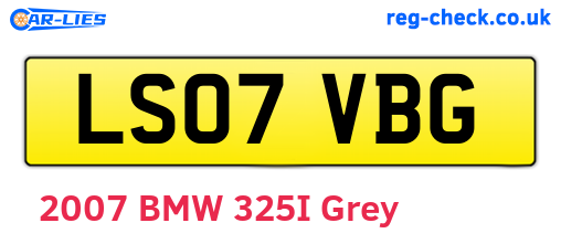 LS07VBG are the vehicle registration plates.